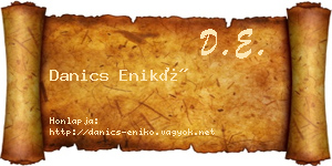 Danics Enikő névjegykártya